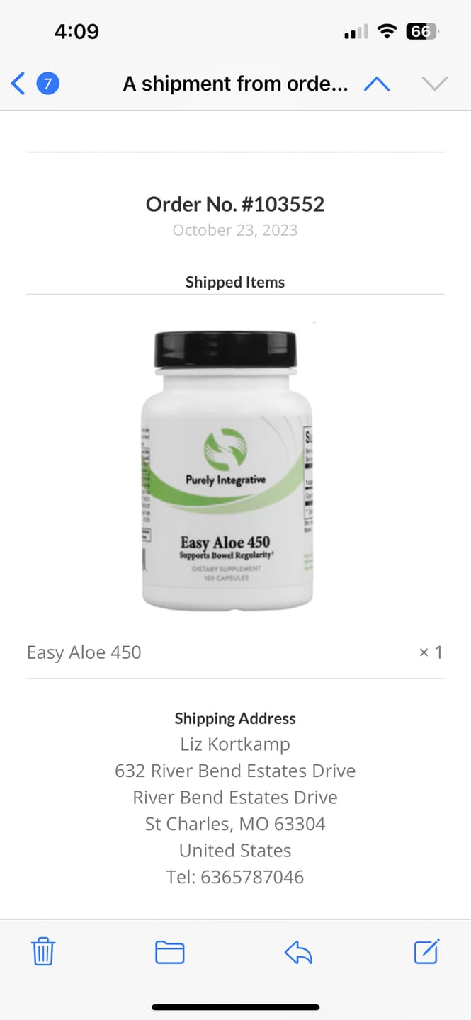Customer photo review of Easy Aloe 450