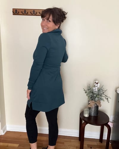 Customer photo review of Long High Collar Jacket