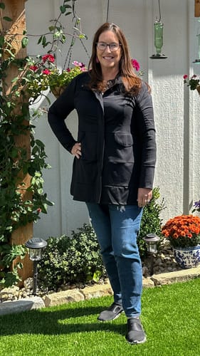 Customer photo review of Long High Collar Jacket