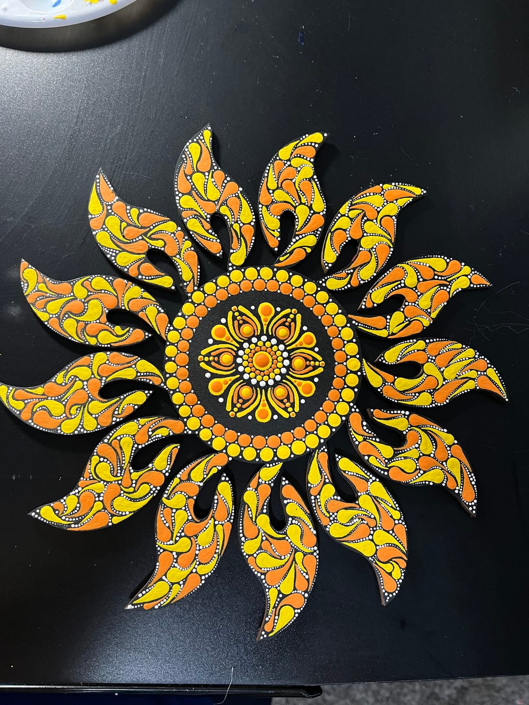 Customer photo review of Unfinished Wood Radiant Sun Silhouette | Summer | Celestial | Craft Cutout | up to 36"