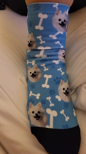 Customer photo review of Personalisierte Hunde Sneakersocken