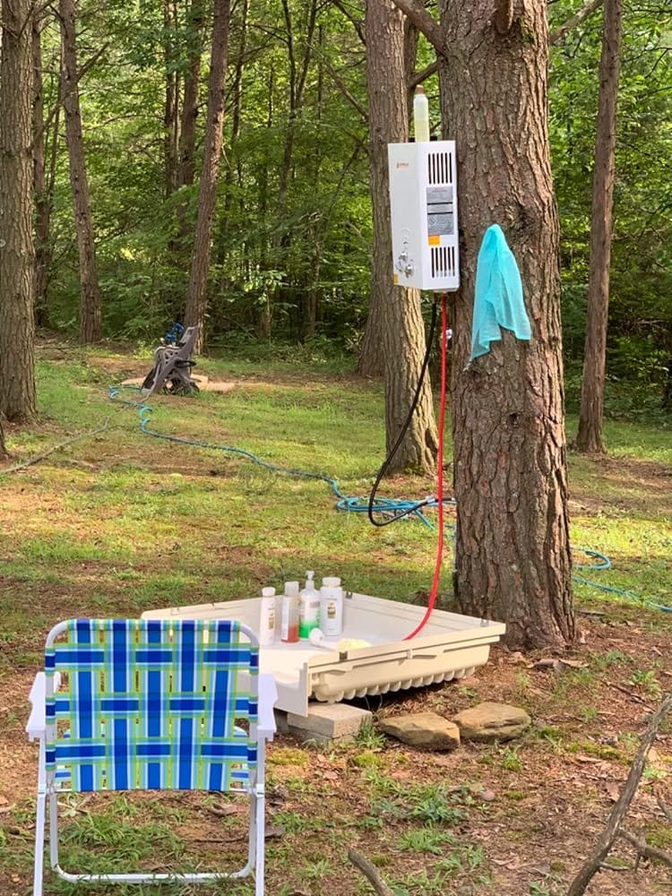 Customer photo review of Camplux Pro Portable Water Heater