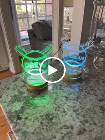 Customer video review of Personalized Sports Themed Night Light