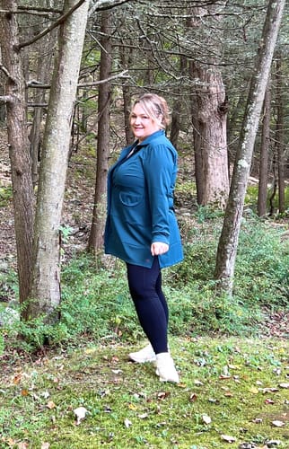 Customer photo review of Long High Collar Jacket