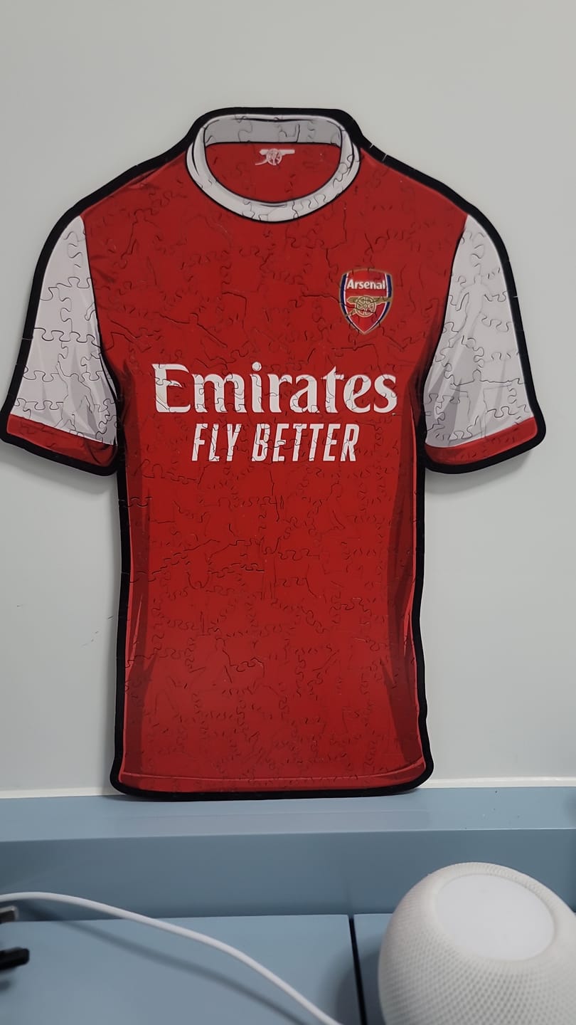Customer photo review of Arsenal FC® Jersey - Wooden Puzzle