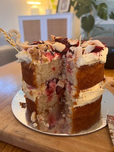 Customer photo review of Cherry, Plum & Coconut Cake