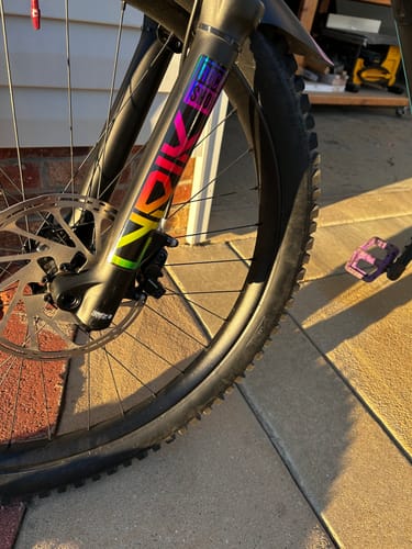 Customer photo review of Metallic RockShox Lyrik Fork Decal
