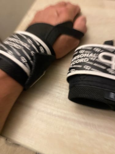 Customer photo review of Personal Record Heavy Duty Premium Wrist Wraps PR901 - Black/White