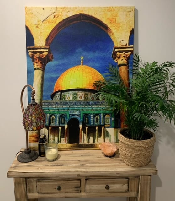 Customer photo review of Masjid Al Aqsa v5 Canvas Oil Painting Decor Islamic Wall Art