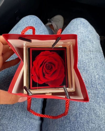 Customer photo review of Engraved Necklace - With Real Rose - To My Love