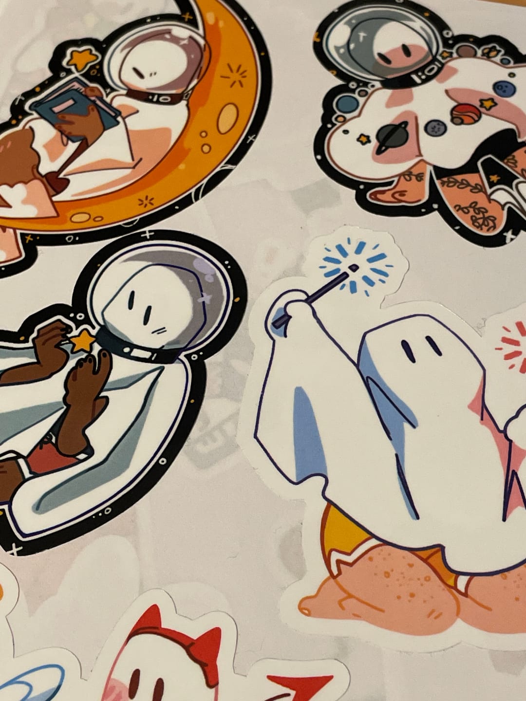 Customer photo review of Cute Space Ghost Stickers! : V5