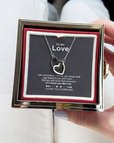 Customer photo review of Engraved Necklace - With Real Rose - To My Love