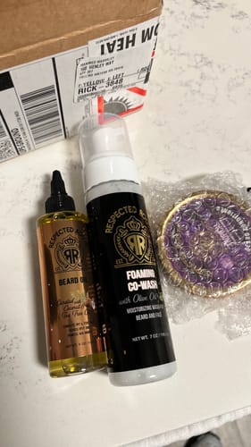 Customer photo review of Respected Roots Beard Care Kit