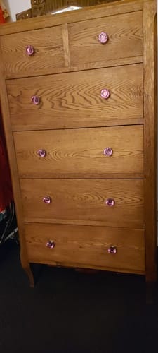 Customer photo review of Crystal Glass Cabinet Drawer Knob ROSE with Chrome Base 30mm Dia