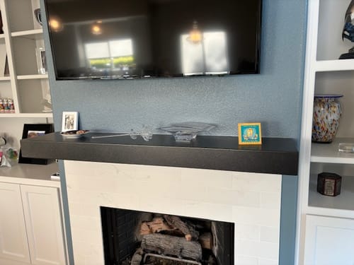 Customer photo review of Custom Metal Shelves: Non-Combustible, 25+ Finishes, Any Size