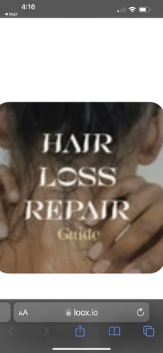 Customer photo review of Ultimate Hair Loss Repair Guide