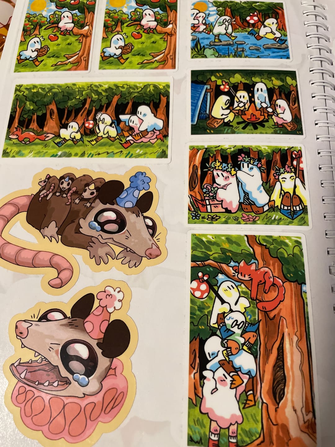 Customer photo review of Tiny Ghost Art Sticker Set!