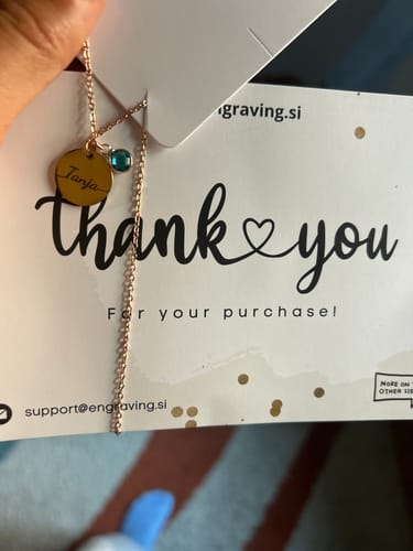 Customer photo review of Name Birthstone Ogrlica