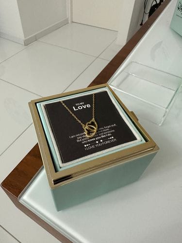 Customer photo review of Engraved Necklace - With Real Rose - To My Love