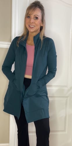 Customer photo review of Long High Collar Jacket