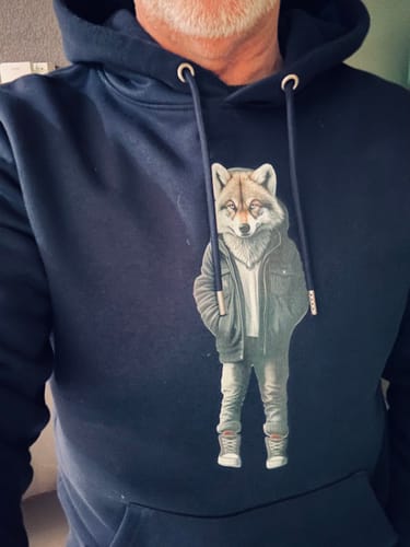 Customer photo review of Wolf Freki - Bio Unisex Hoodie (PREMIUM)