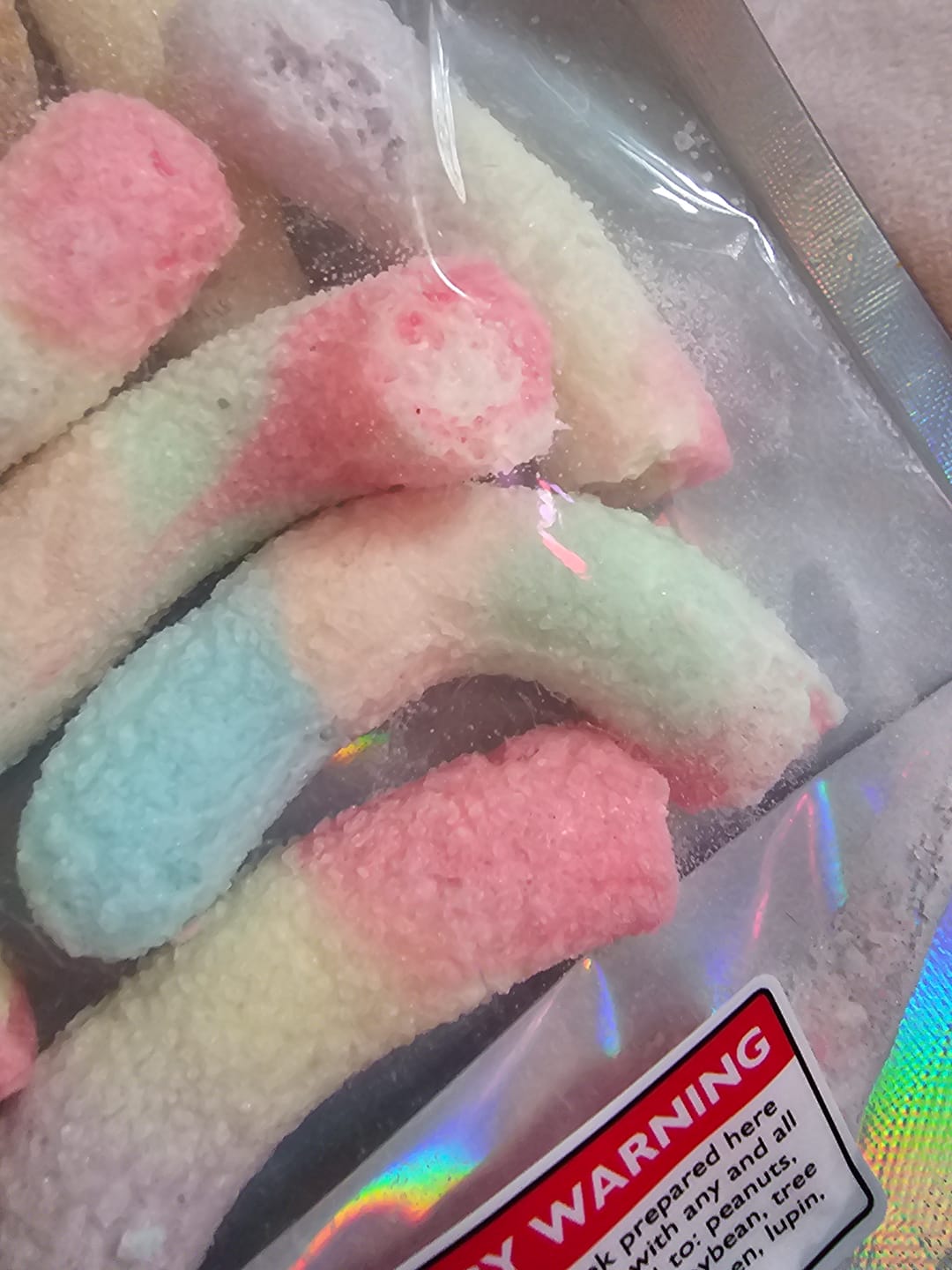 Customer photo review of Freeze Dried Sour Worms