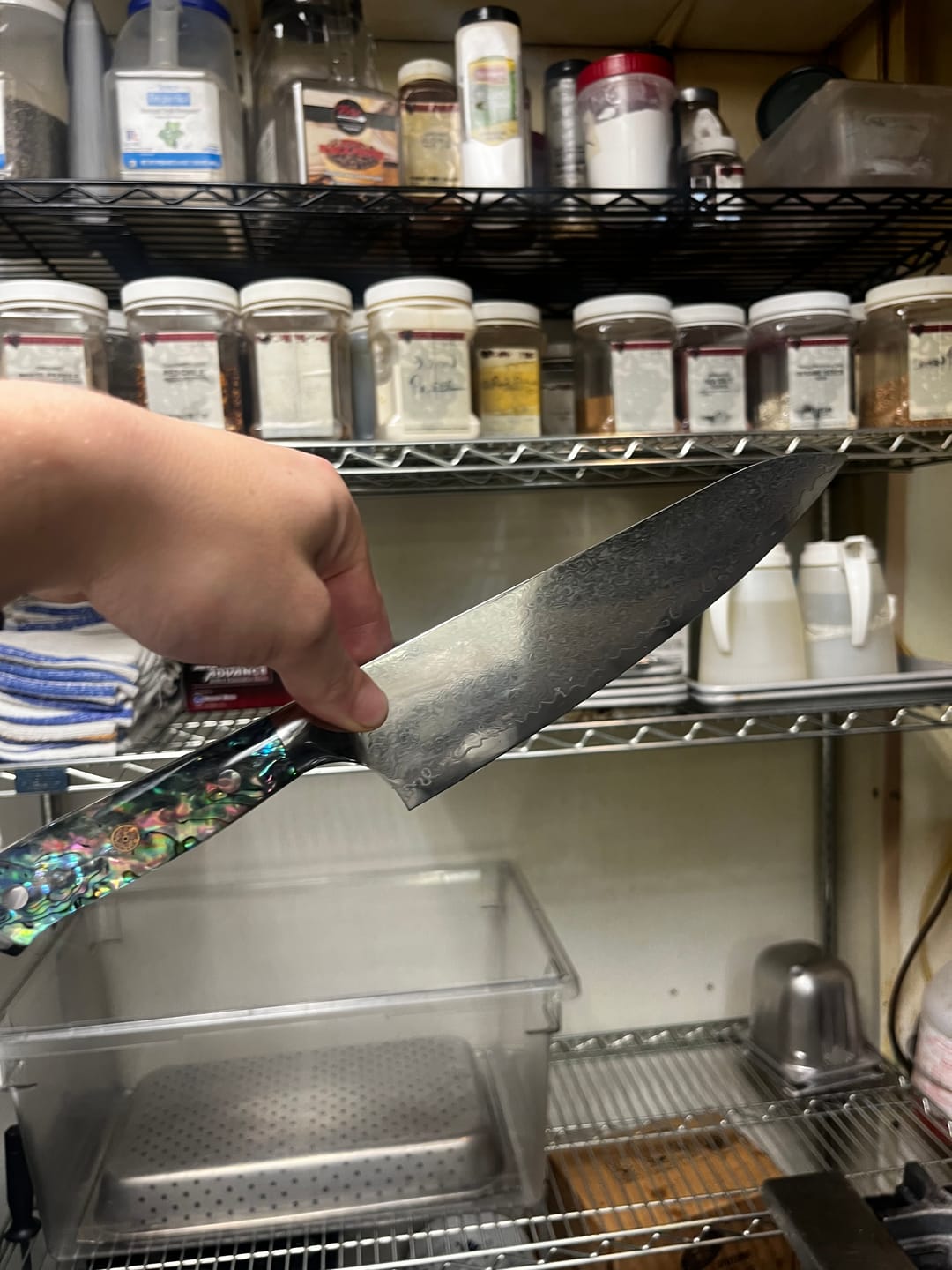 Customer photo review of Topo Handmade Chef Knife