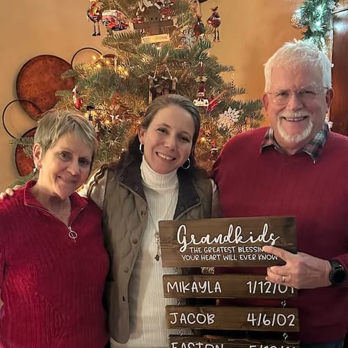 Customer photo review of Personalized Engraved Grandchildren Hanging Decorative Sign