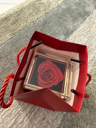 Customer photo review of Engraved Necklace - With Real Rose - To My Love