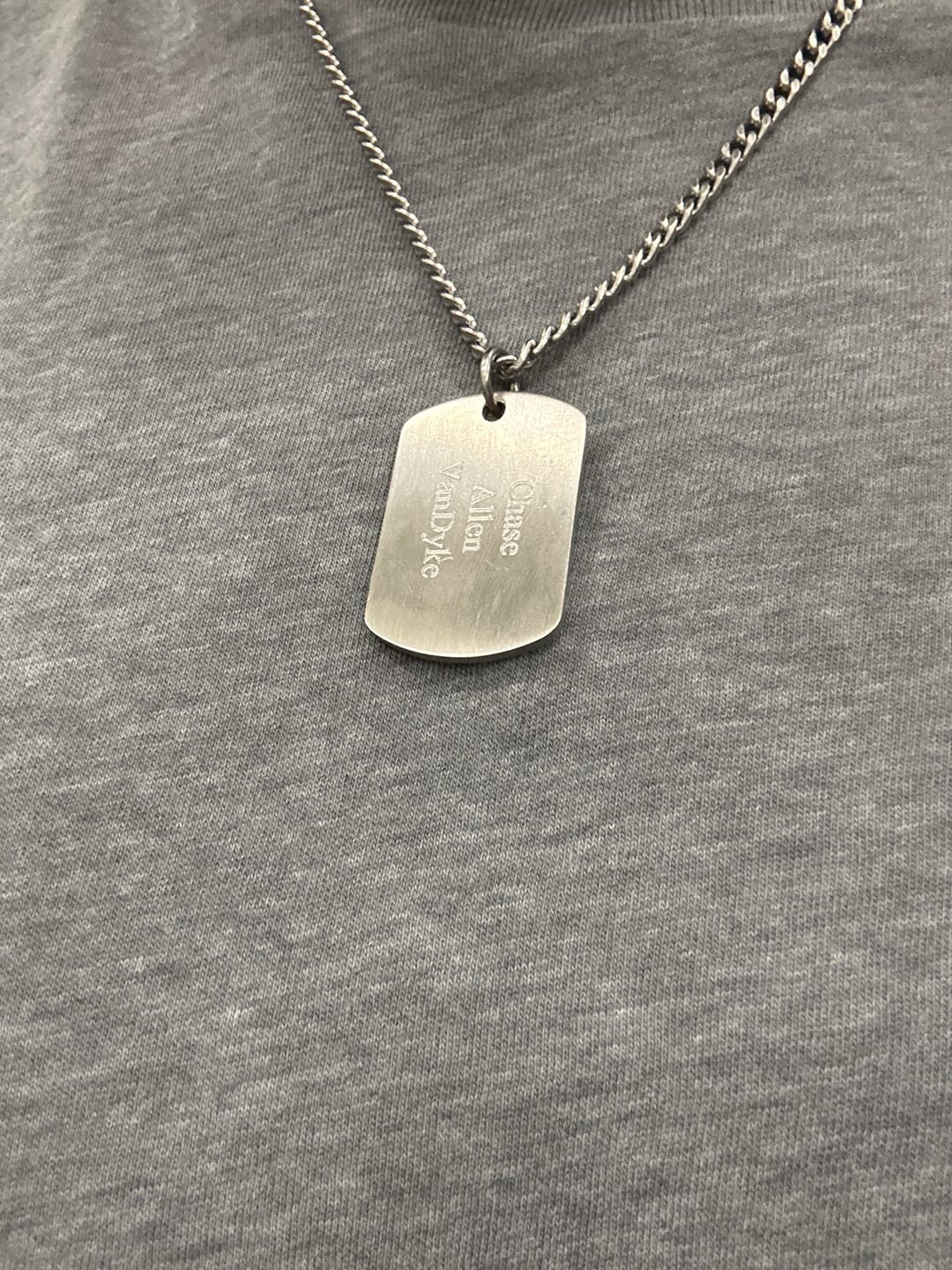 Customer photo review of Matte Dog Tag
