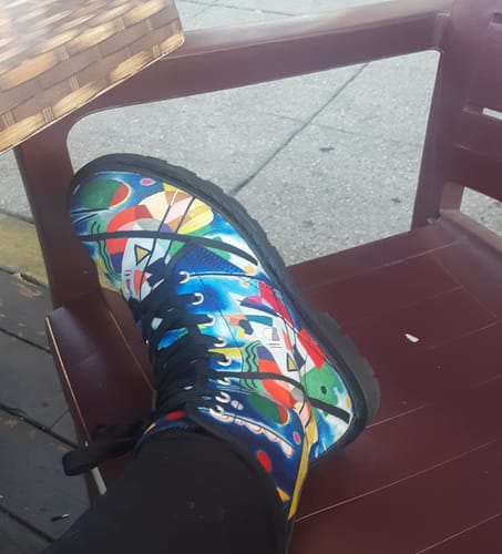 Customer photo review of Wassily Kandinsky Blue Painting  Boots