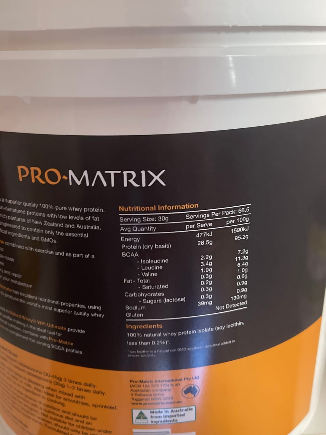 Customer photo review of 2kg UNFLAVOURED, Isolate NAKED WHEY