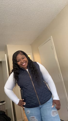 Customer photo review of Rowan Quilted Padded Vest up to 2XL (Navy)