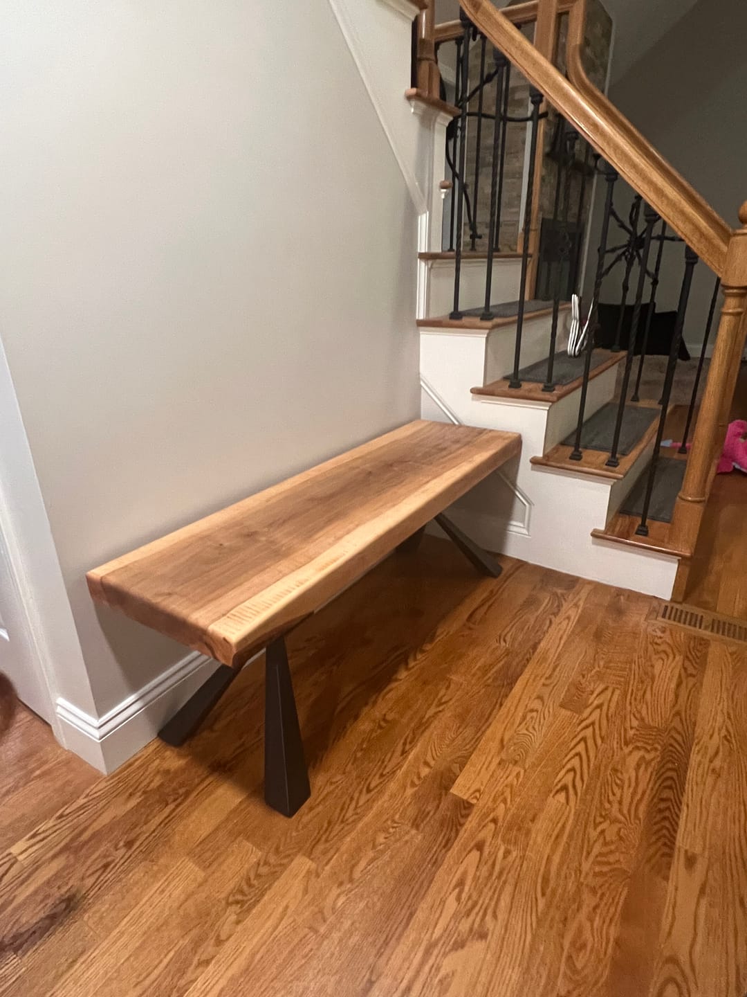 Customer photo review of Metal Bench Legs - 125 Kheops - 16H inch