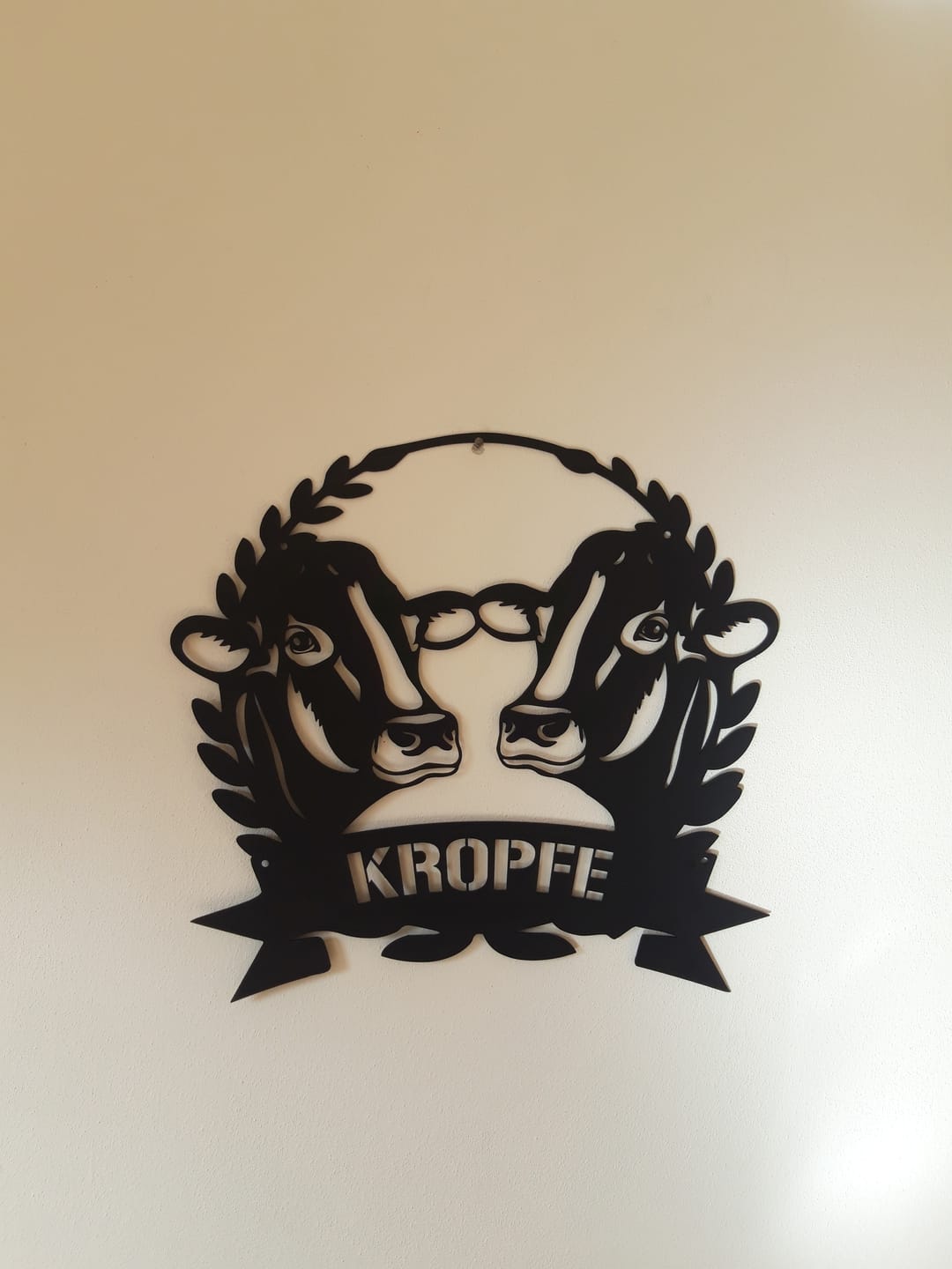 Customer photo review of Hofschild - 2 Kühe aus edlem Stahl (personalisierbar)