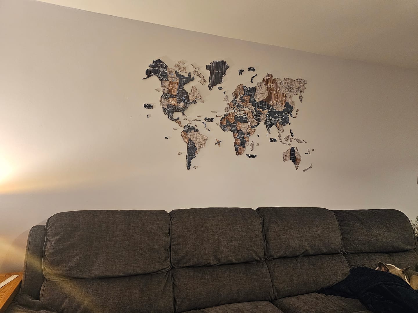 Customer photo review of 3D Wooden World Map Mystery