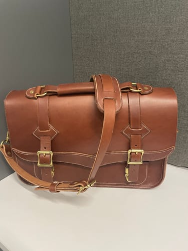 Customer photo review of No.60 | Western Leather Laptop Bag (Digital Pattern)