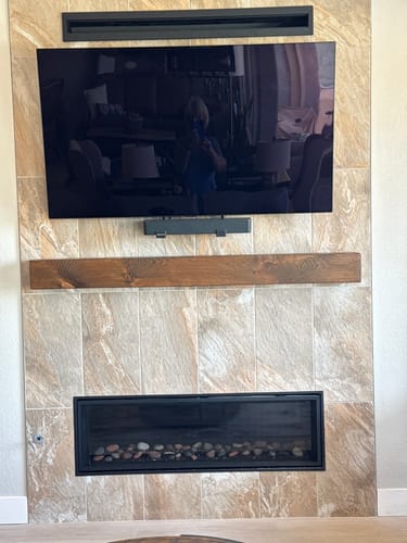 Customer photo review of Rustic Mantels