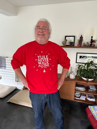 Customer photo review of Yule Never Walk Alone - Sweater