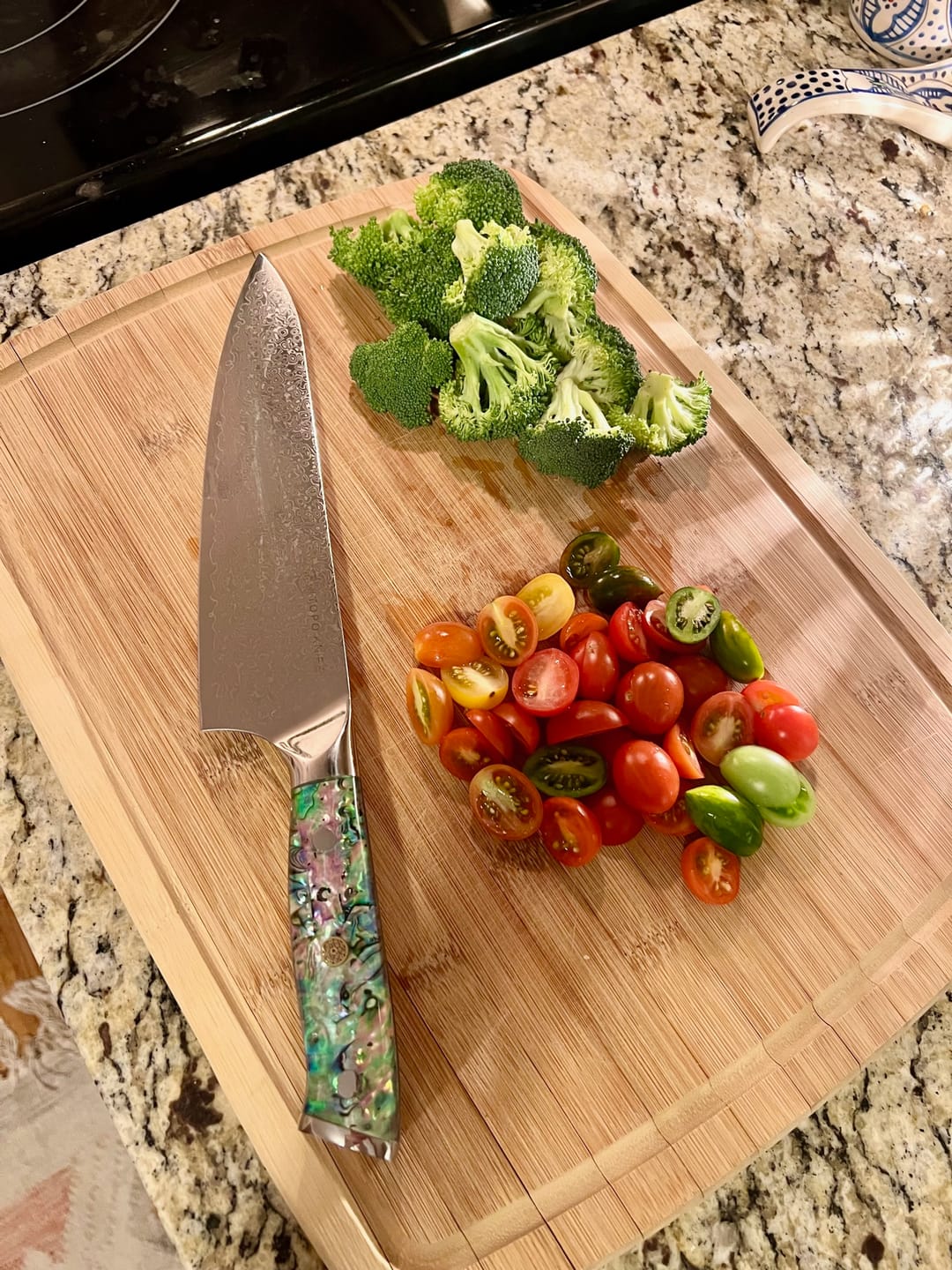 Customer photo review of Topo Handmade Chef Knife