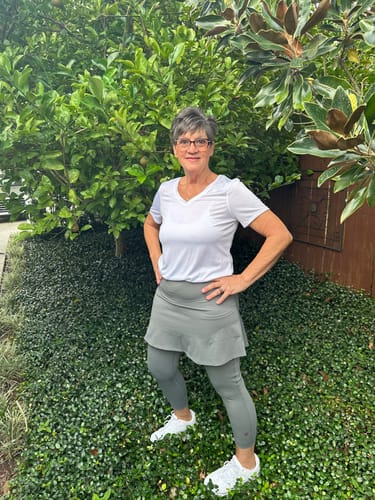 Customer photo review of Complete Coverage A-Line Skirted Leggings W/Pockets