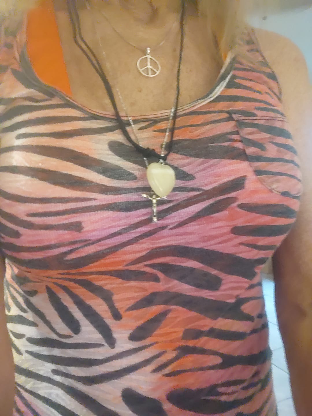 Customer photo review of Gemstone Heart Positive Energy Necklace