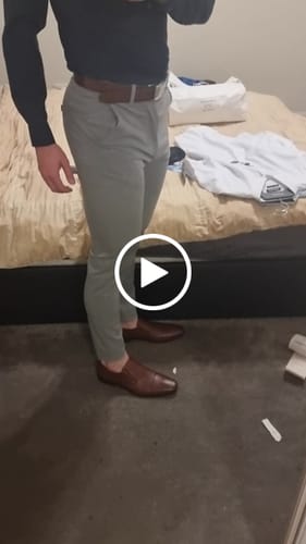 Customer video review of Active Slim Fit Pants - Grey