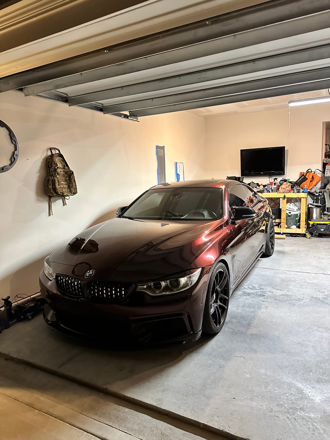 Customer photo review of Glossy Metallic Black Rose Vinyl Wrap