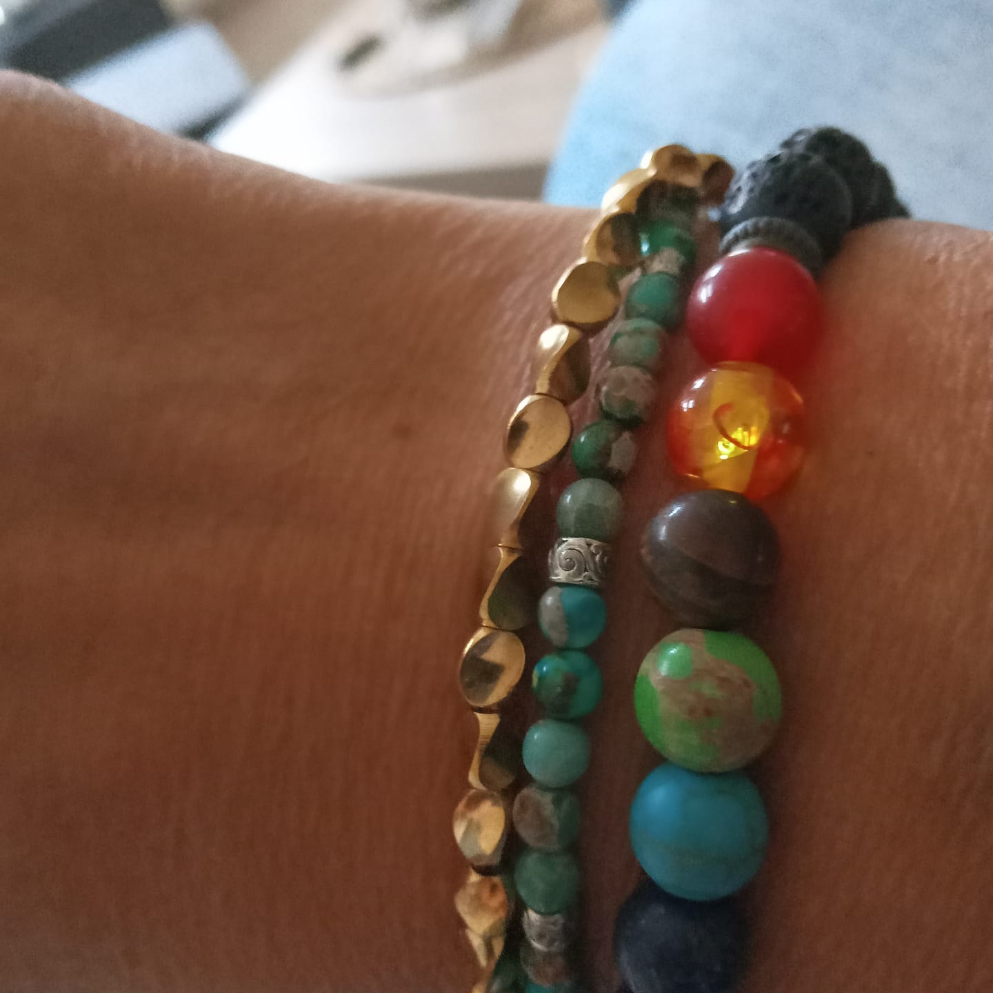 Customer photo review of Edles Tibetisches Glücksarmband