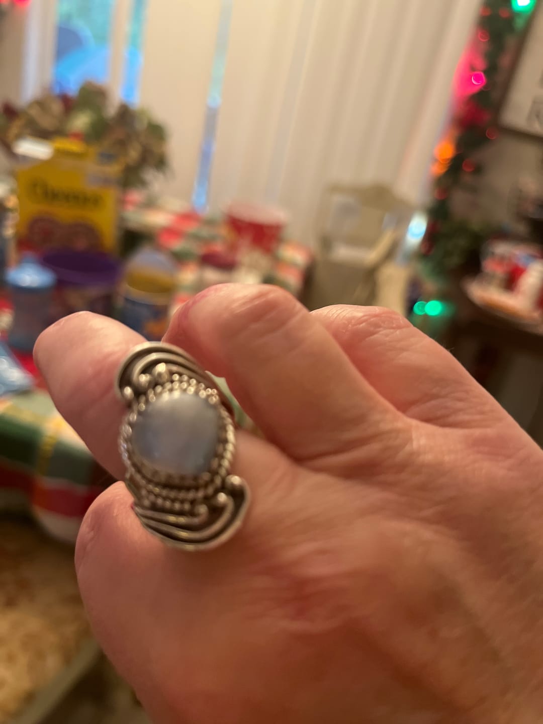Customer photo review of Bohemian Teardrop Moonstone Ring