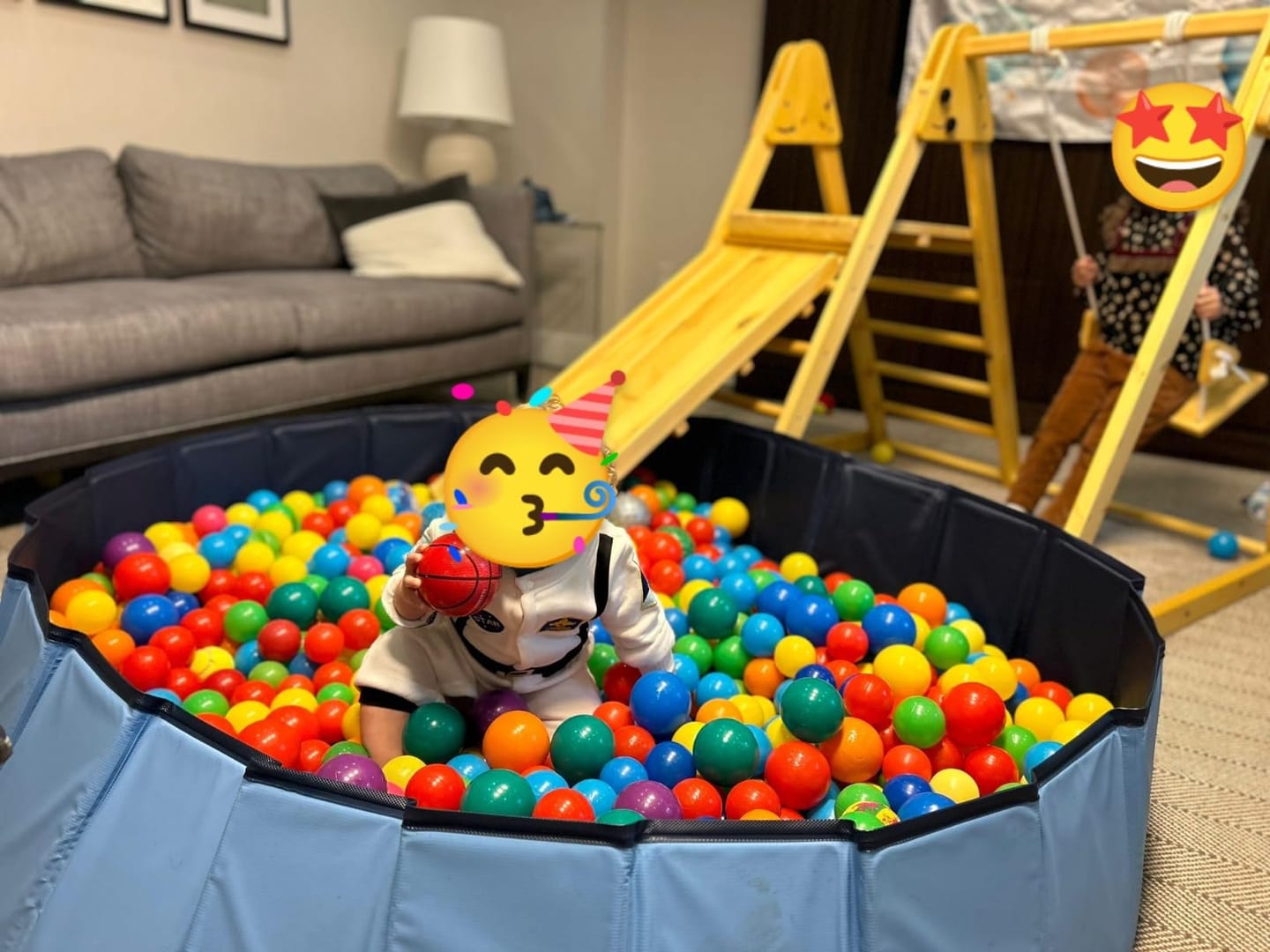 Customer photo review of Juniper Folding Indoor & Outdoor Playset | Wooden Climber for Toddlers