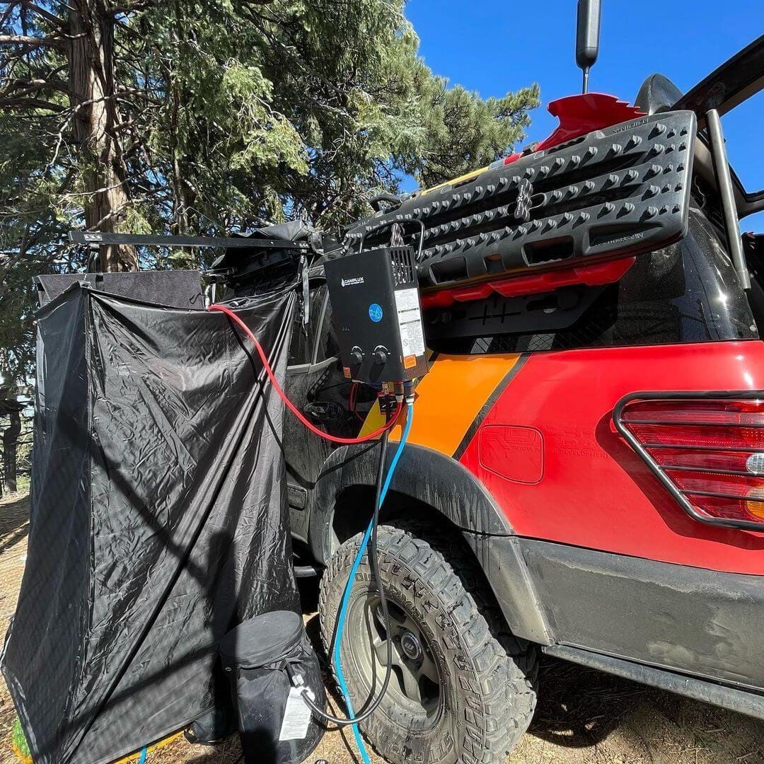 Customer photo review of Camplux AY132B 5L Portable Gas Propane Water Heater with Folding Handle, Tankless LPG Gas Boiler,For Outdoor Camping Shower RV
