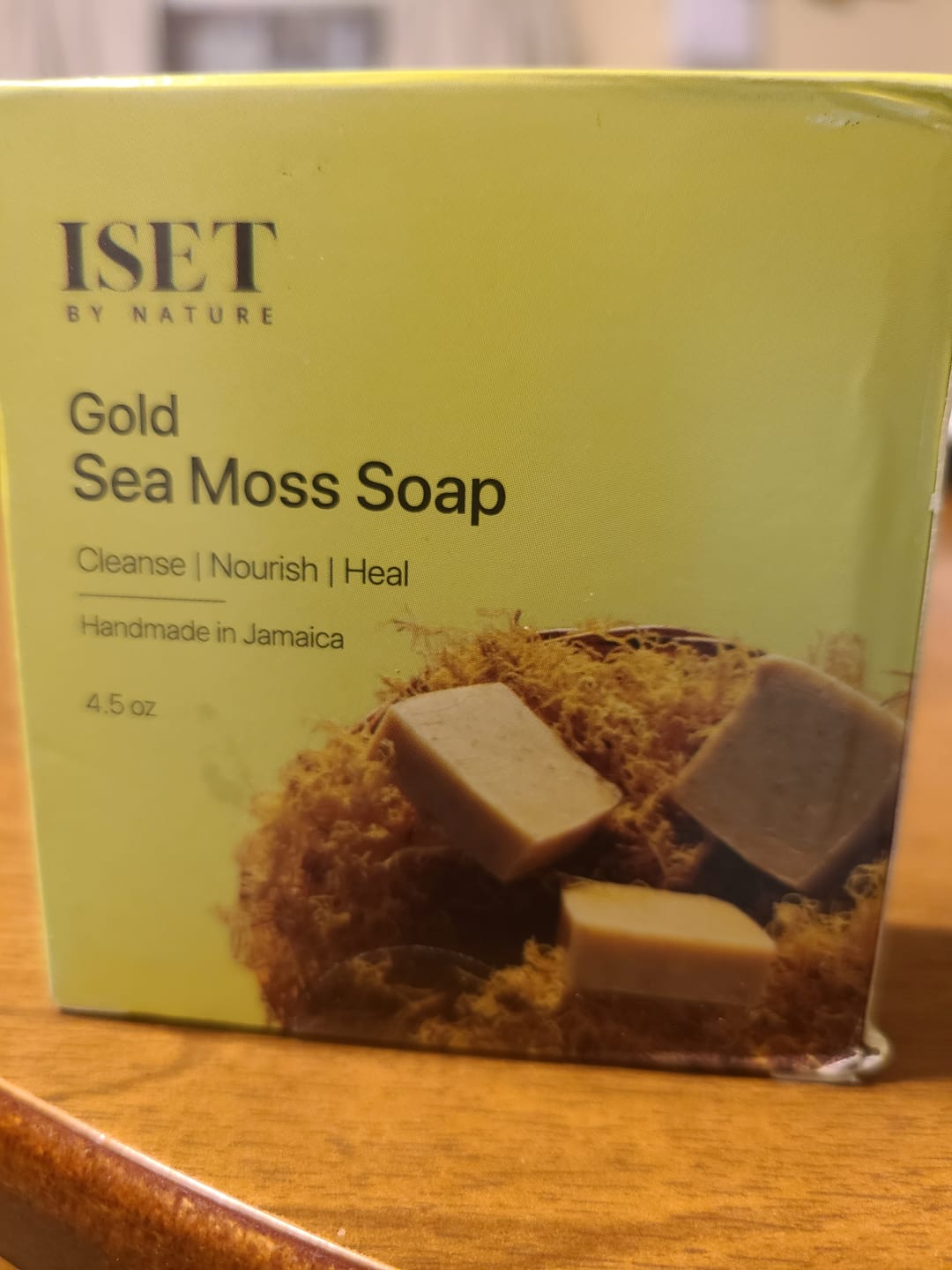 Customer photo review of Gold Sea Moss Soap with Organic Jamaican Turmeric Root