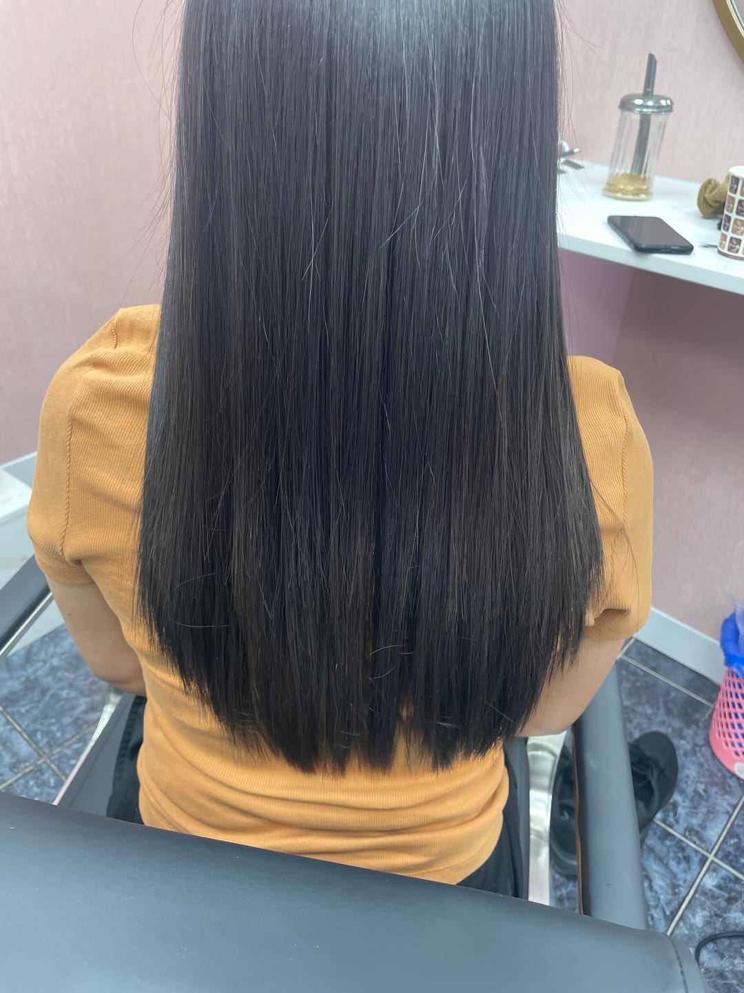 Customer photo review of 7 Oils™ Hair Straightening Complete Set